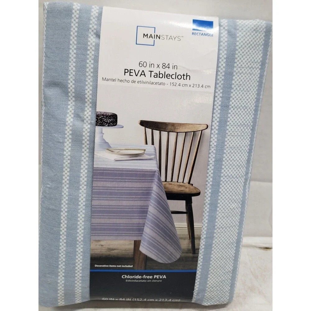Peva Flannel Backed Vinyl Tablecloth,60